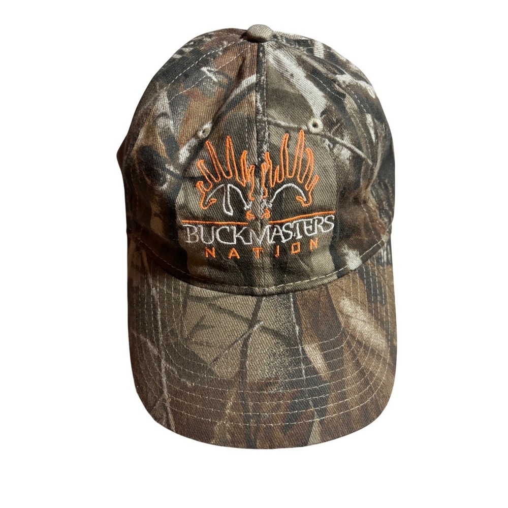 Buckmasters Nation Camo Hat Mens Adjustable Hunting Baseball Cap Made in USA